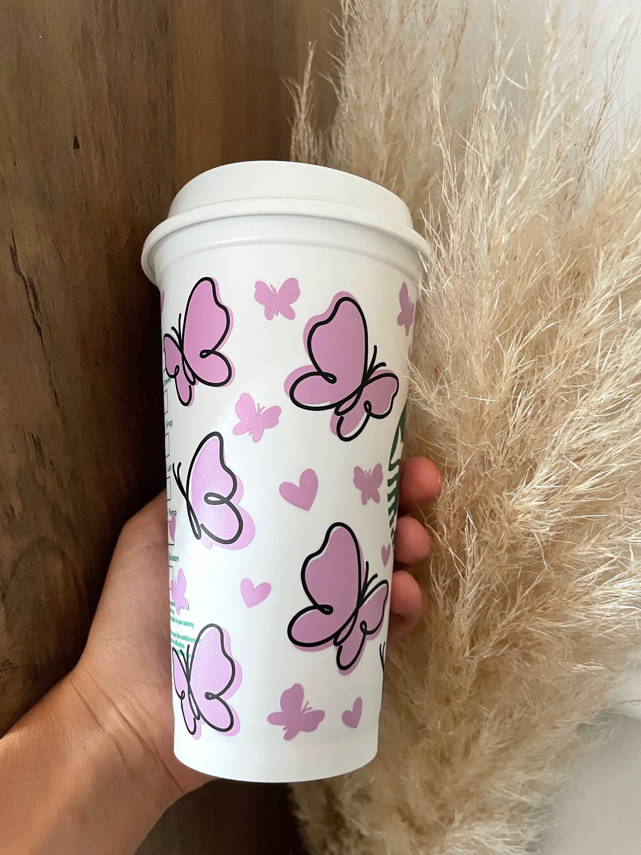 Butterfly Theme | Genuine Starbucks Personalised Hot Cups | Reusable Coffee  Hot Drink Cup